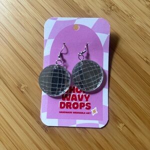 Mirrorball disco earrings
